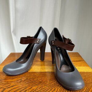 MARNI Mary Jane Pumps sz 38 Rubber and Calfskin